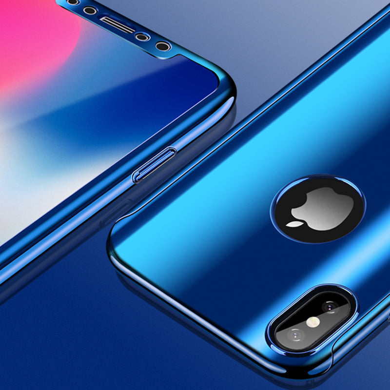 Bakeey Plating 360? Full Body Case+Tempered Glass Film For iPhone XR/XS/XS Max/X/8/8 Plus/7/7 Plus/6s/6s Plus/6/6 Plus