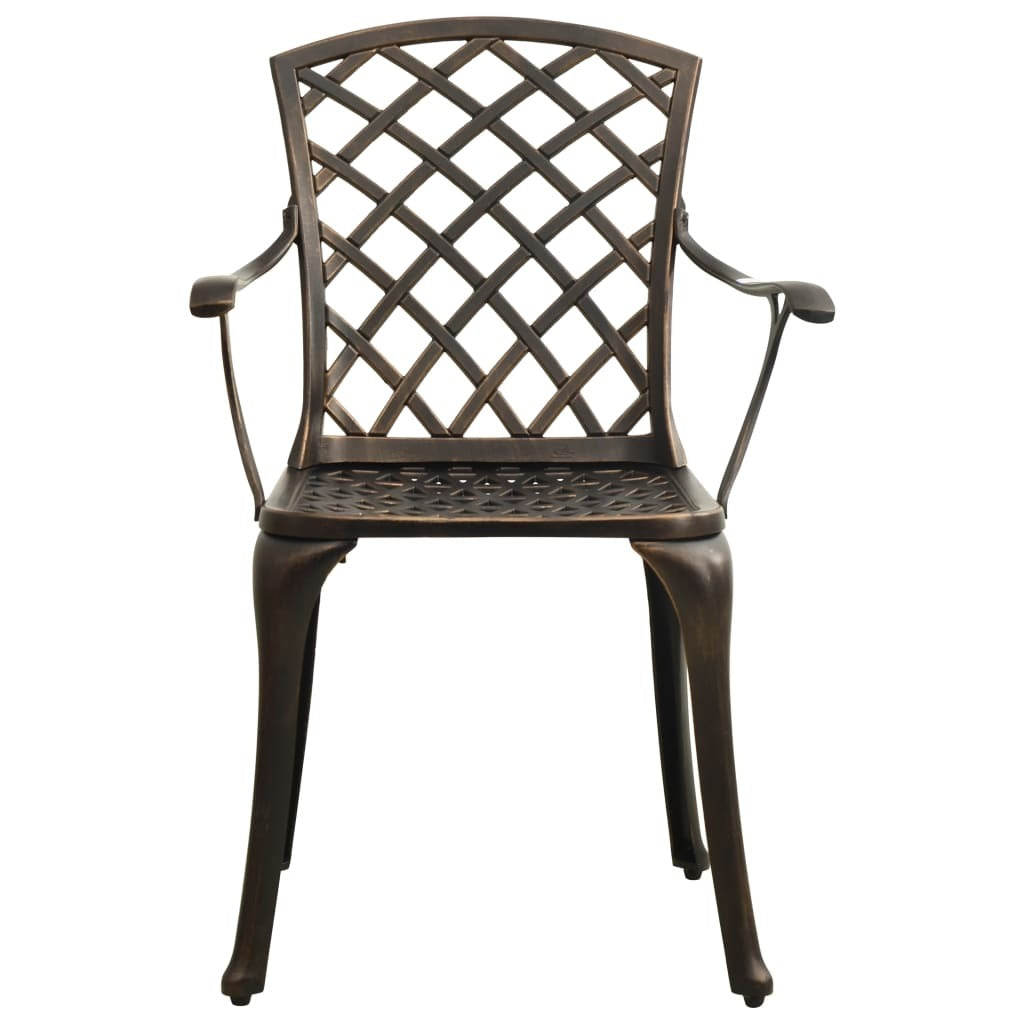 5 Piece Bistro Set Cast Aluminum Bronze