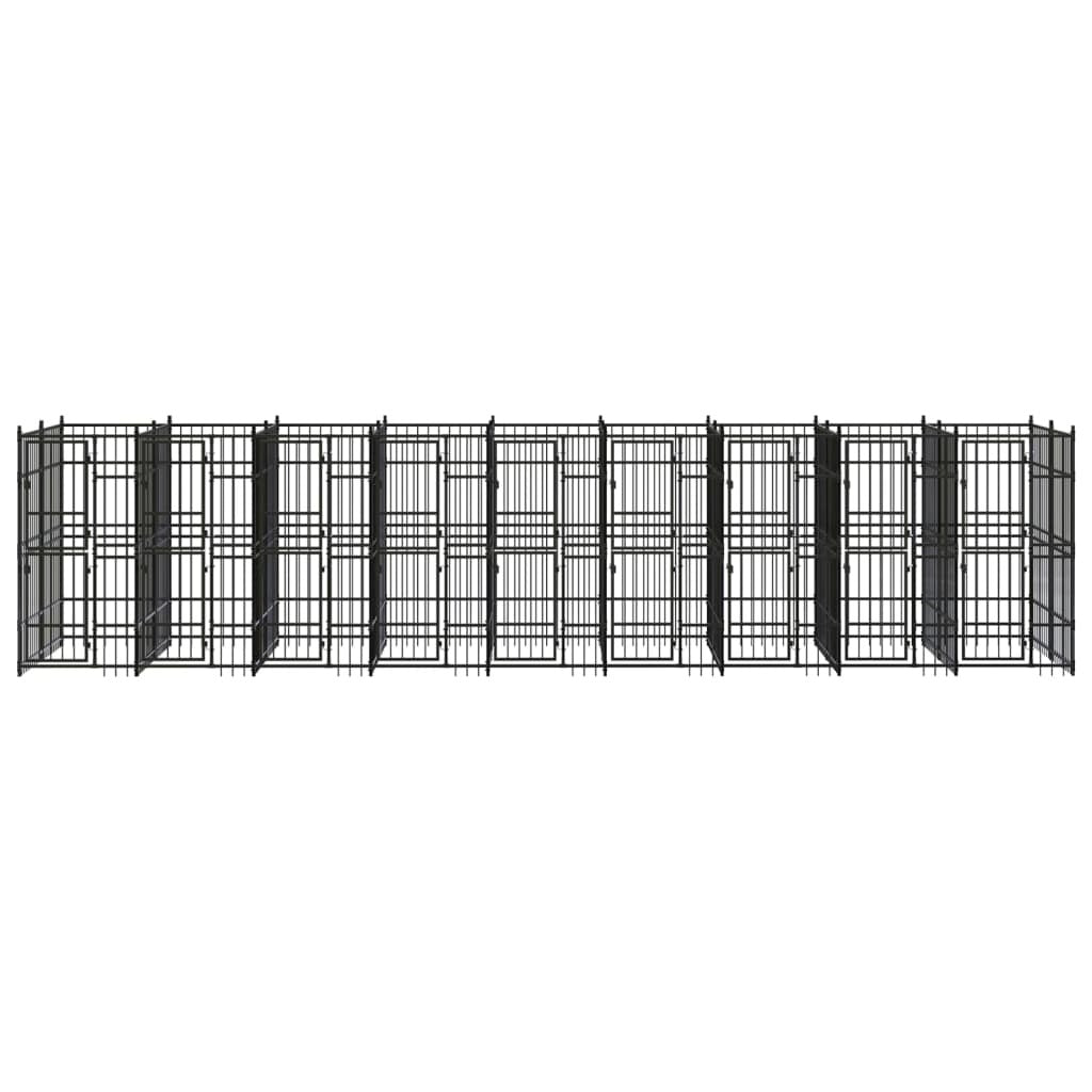Outdoor Dog Kennel Steel 178.6 ft