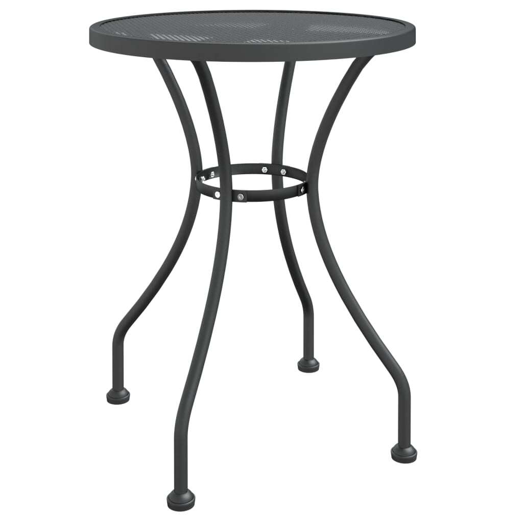 Patio Table 23.6"x28.3" Expanded Metal Mesh Anthracite