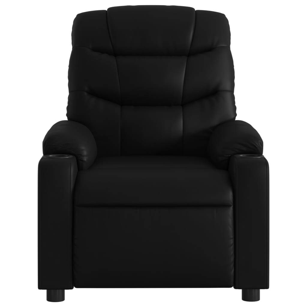Massage Recliner Chair Black Faux Leather