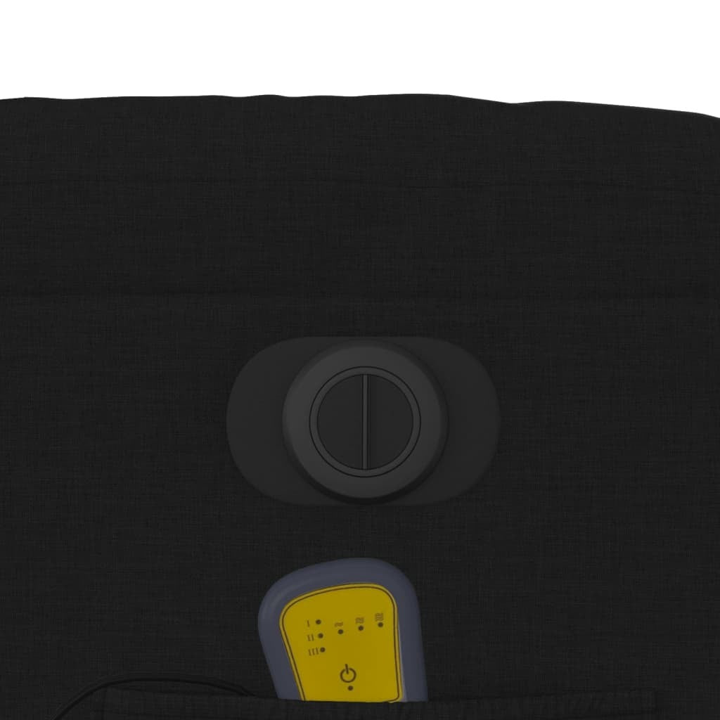 Electric Massage Recliner Chair Black Fabric