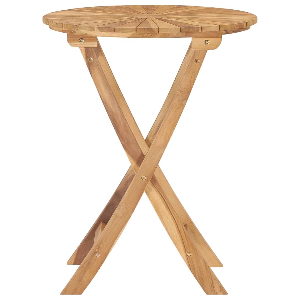 Folding Patio Table 23.6" Solid Teak Wood