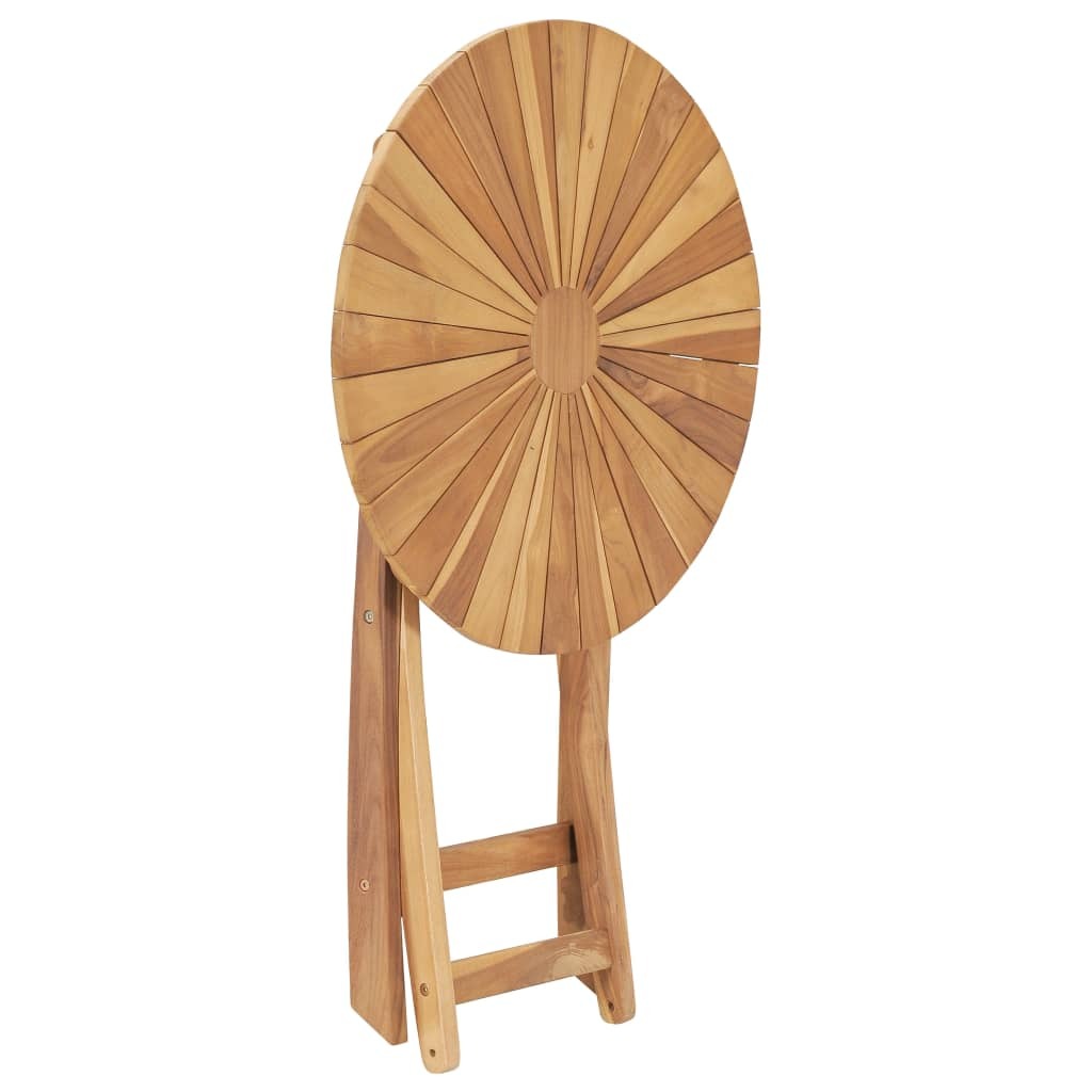 Folding Patio Table 23.6" Solid Teak Wood