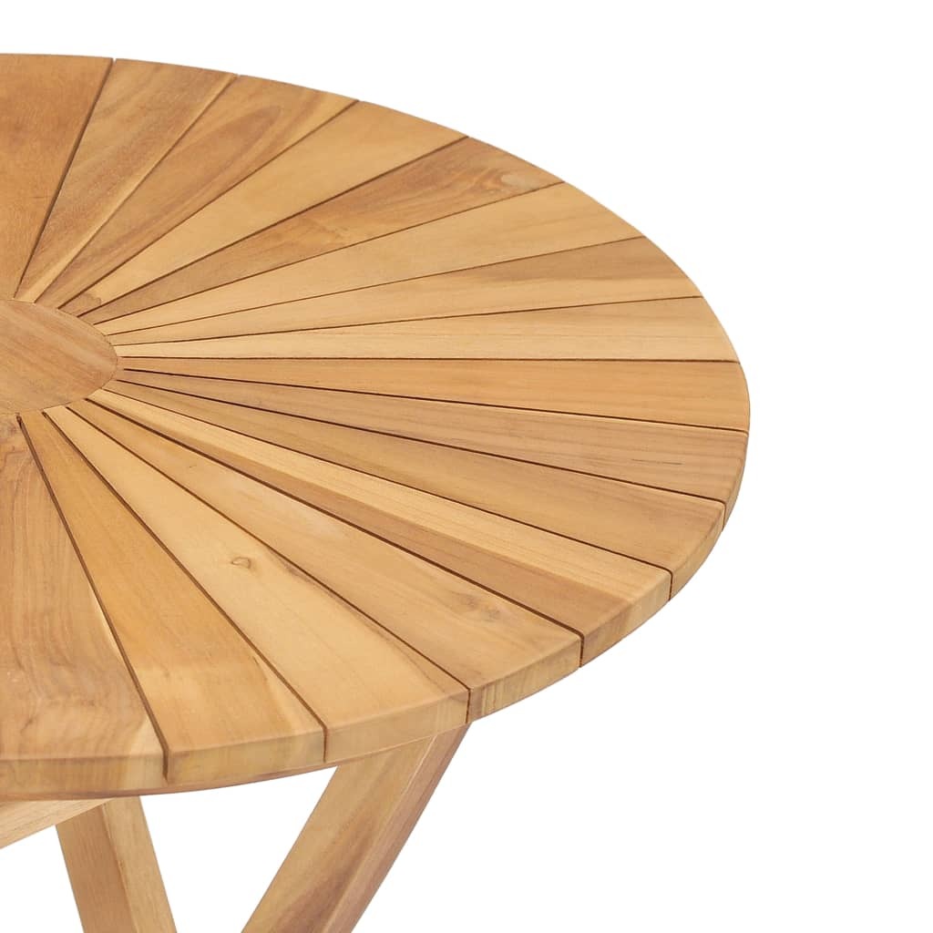 Folding Patio Table 23.6" Solid Teak Wood