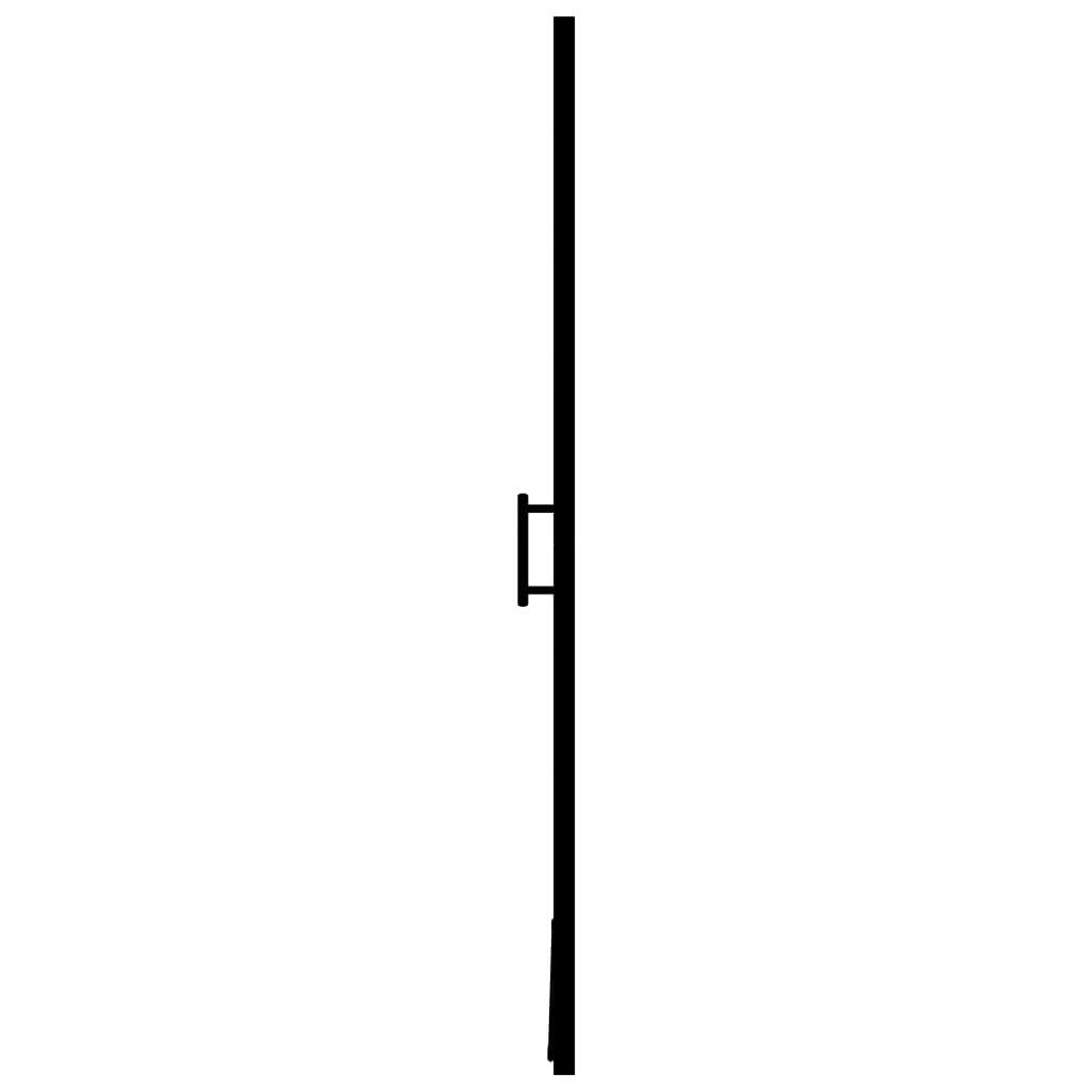 Shower Door Frost Tempered Glass 39.4"x70.1" Black