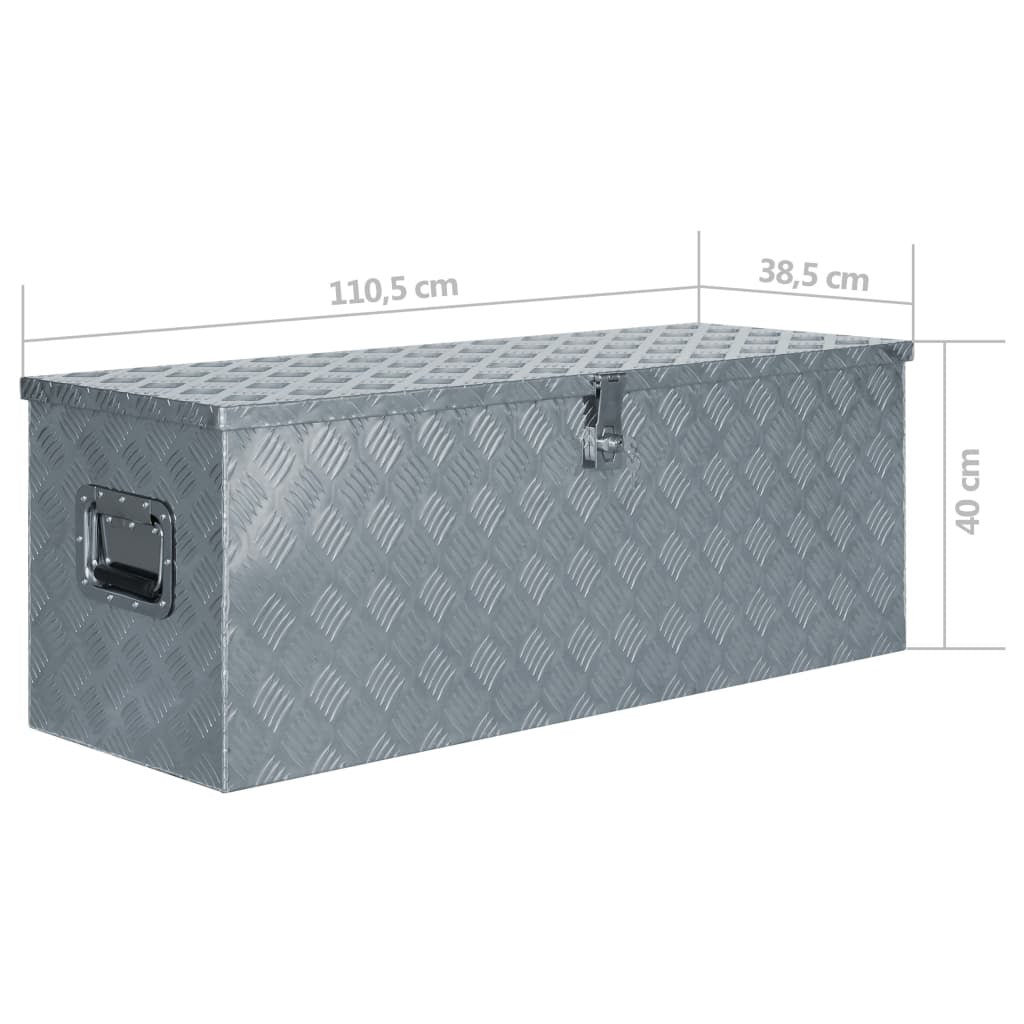 Aluminum Box 43.5"x15.2"x15.7" Silver