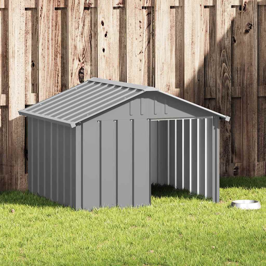 Dog House Gray 45.9"x40.6"x32.1" Galvanized Steel