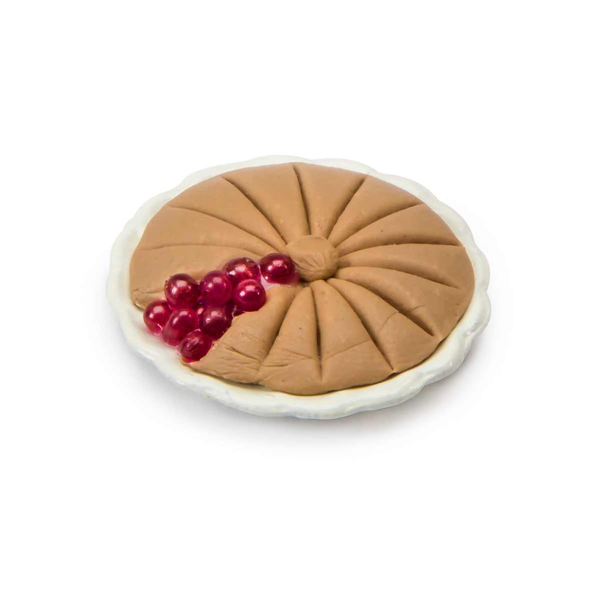 Timeless Minis Cherry Pie On Silver Plate 0.875 X 0.25 Inches
