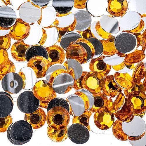 John Bead Acrylic Round Flat Back Rhinestones 8mm ss39 Gold 1000pcsBag