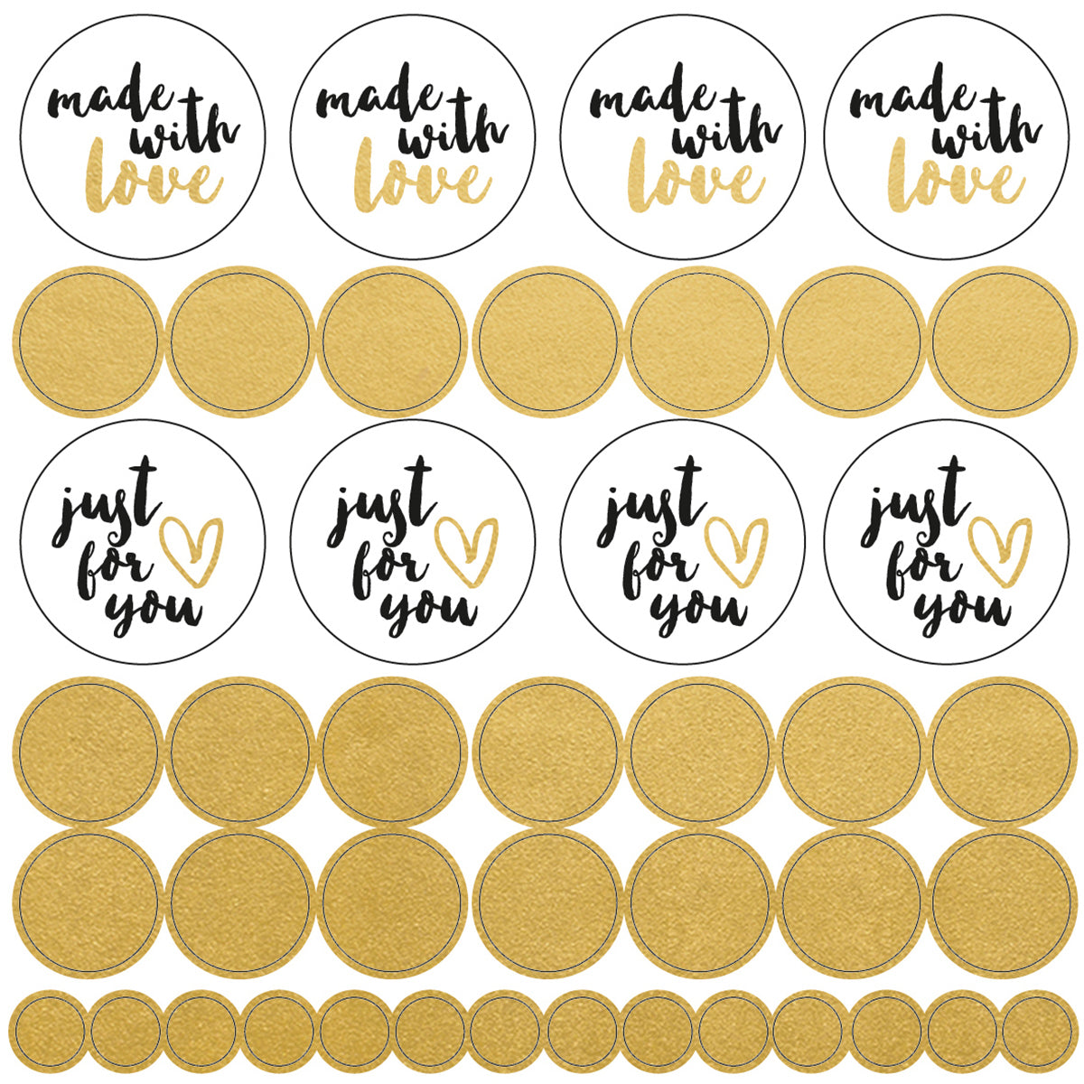 Lucky Dip Collection Foil Stickers Made With Love