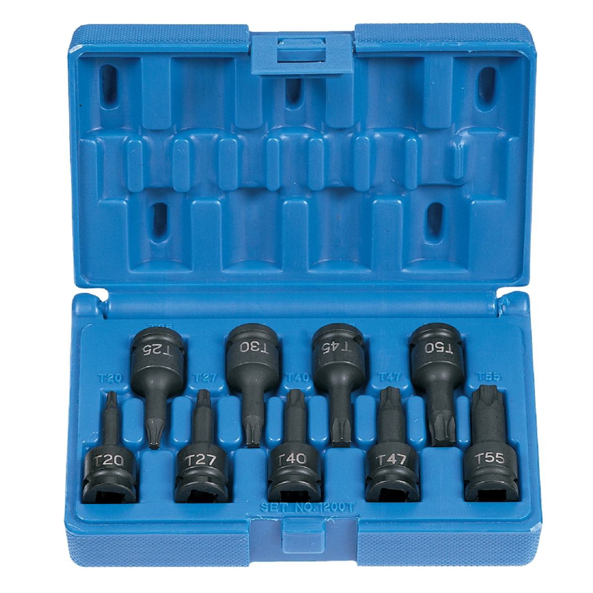 Grey Pneumatic 3/8" Drive 9 Piece Internal Torx Impact Driver Set