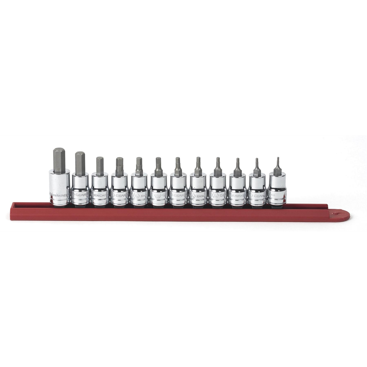 GearWrench 12 Piece 3/8 Inch Drive Hex Bit SAE Socket Set