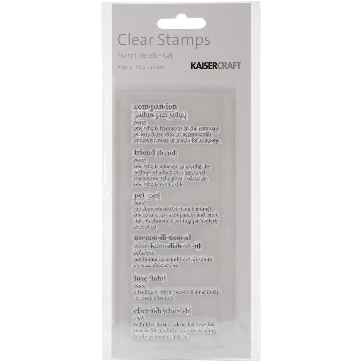 Furry Friends Collection Clear Acrylic Stamps Cat