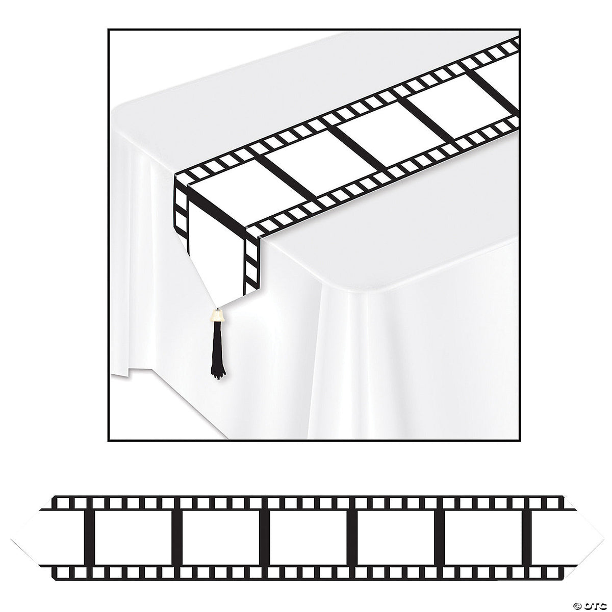 Printed filmstrip table runner