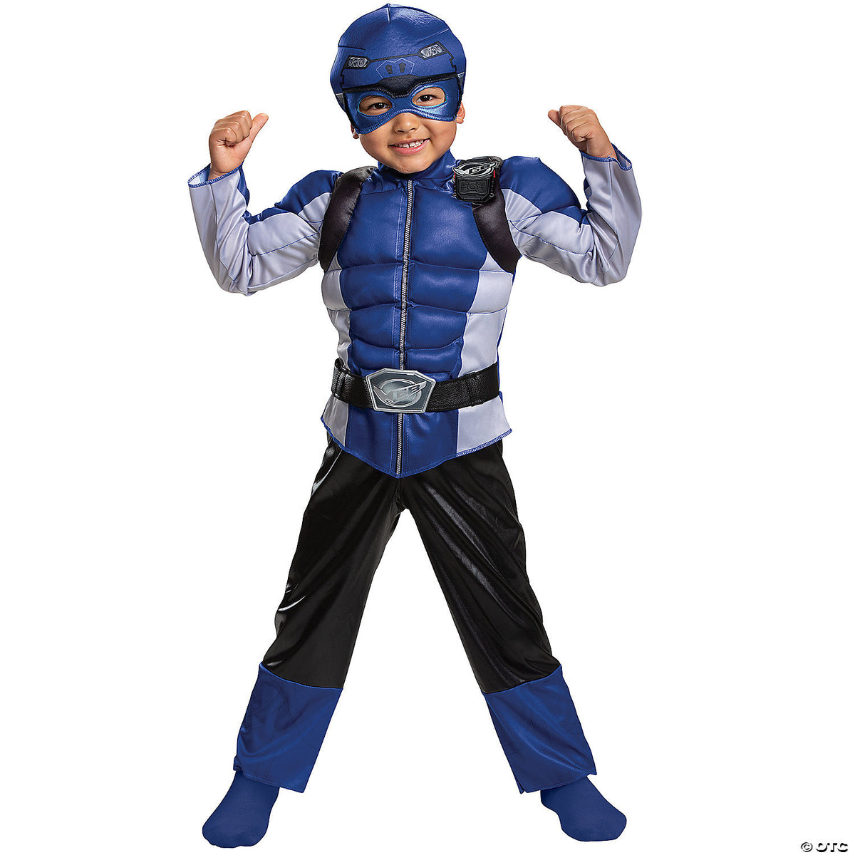 Boy s Blue Power Ranger Beast Morphers Muscle Costume