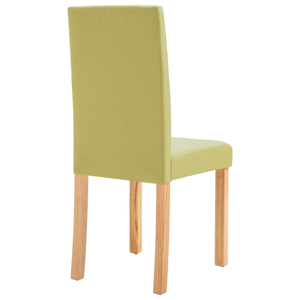 Dining Chairs 2 pcs Green Fabric