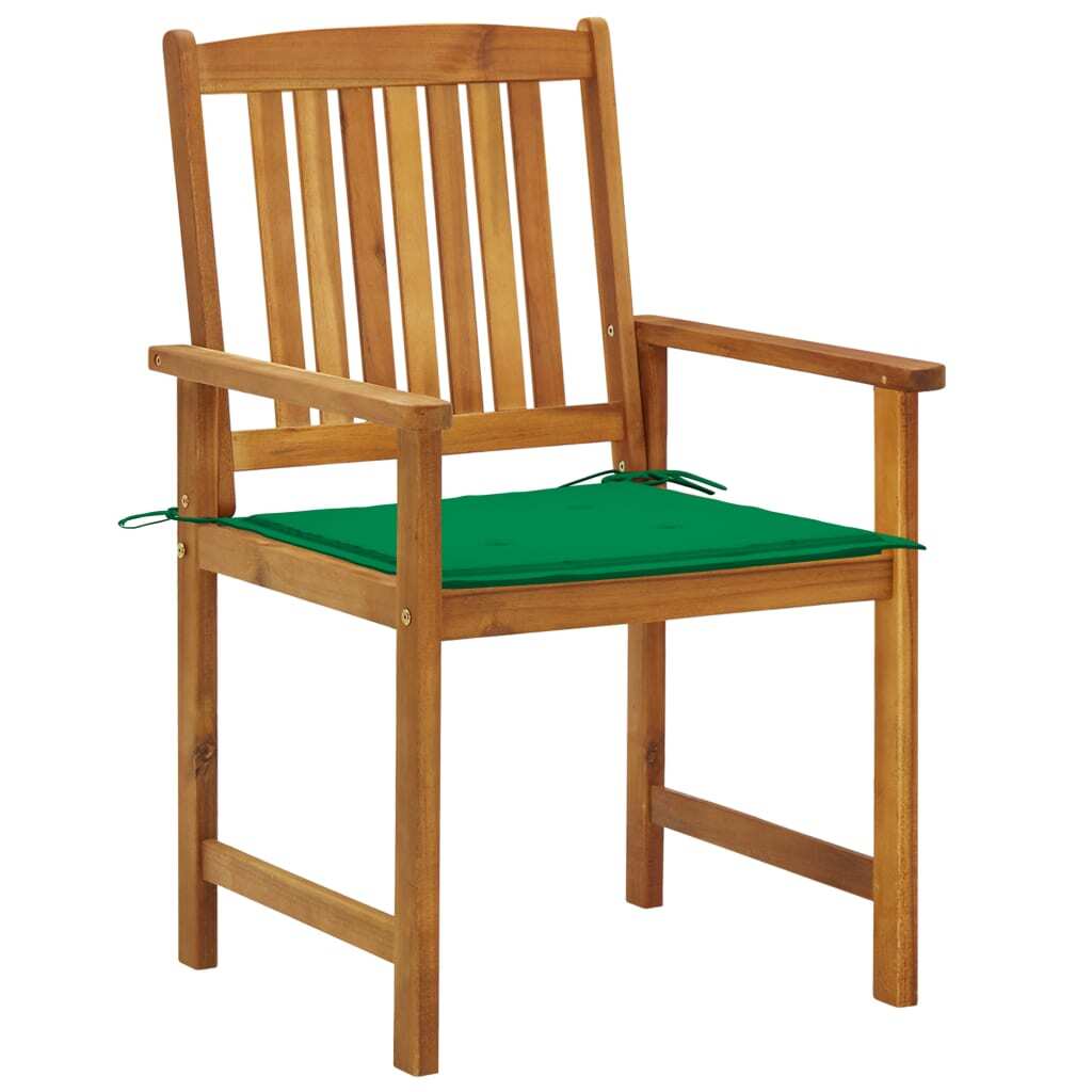Patio Chairs with Cushions 2 pcs Solid Acacia Wood