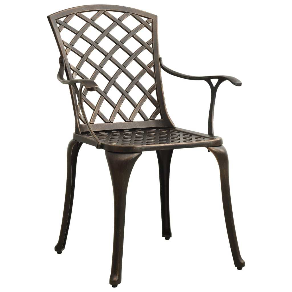 5 Piece Bistro Set Cast Aluminum Bronze