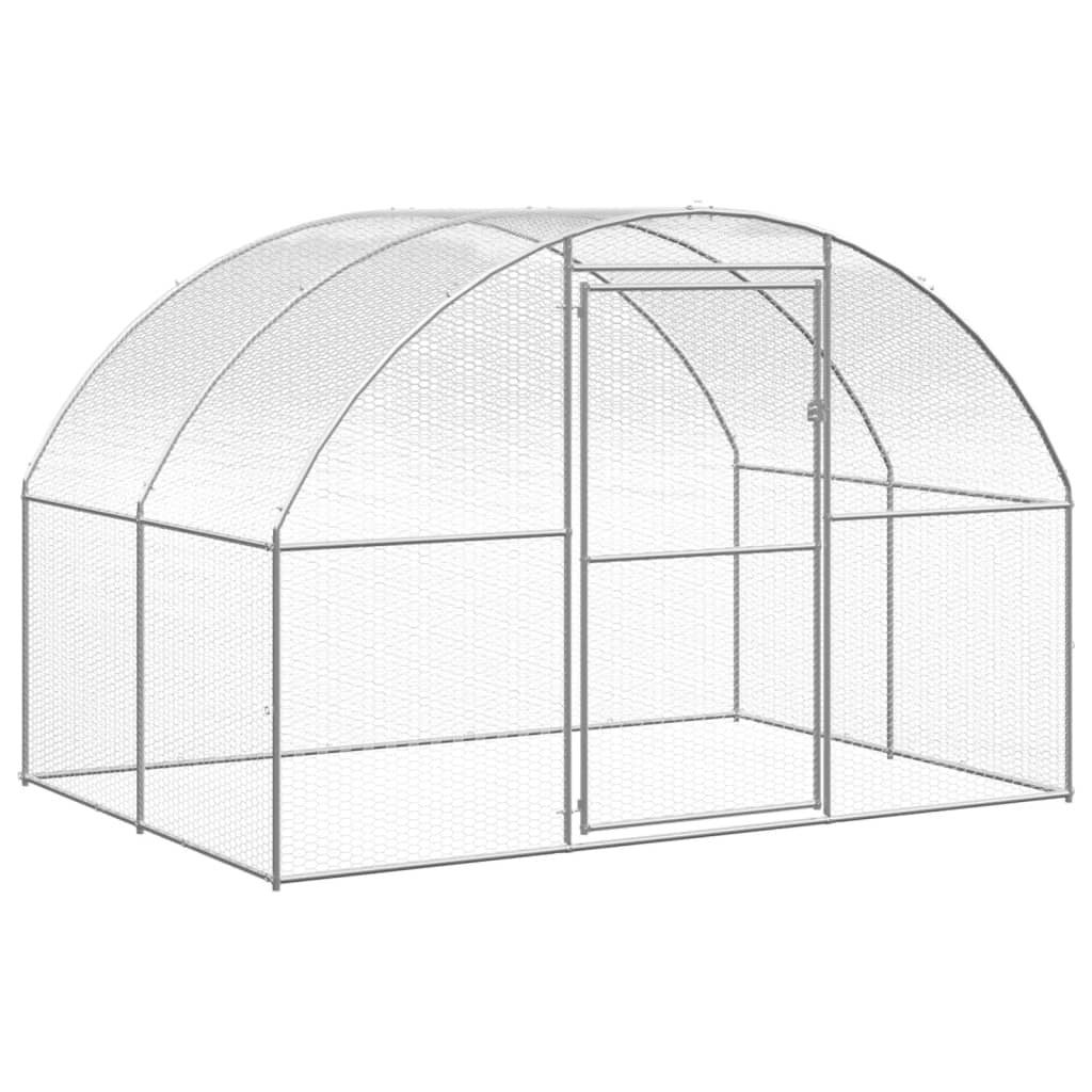 Outdoor Chicken Coop 9.8'x39.4'x6.6'Galvanized Steel