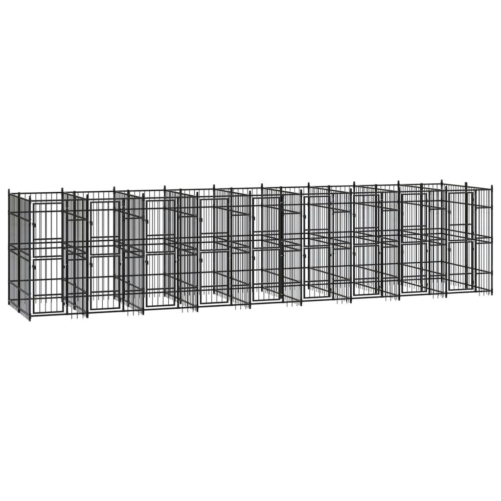 Outdoor Dog Kennel Steel 178.6 ft