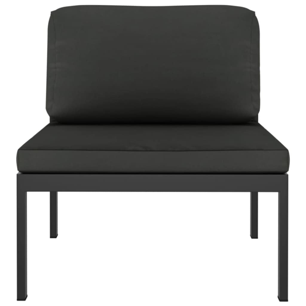 9 Piece Patio Lounge Set with Cushions Aluminum Anthracite