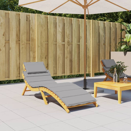Sun Lounger Cushion Gray 73.2"x22.8"x1.6" Oxford Fabric