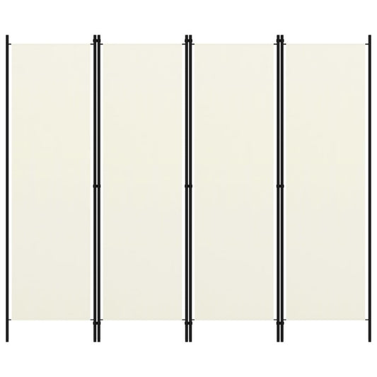 4-Panel Room Divider White 78.7"x70.9