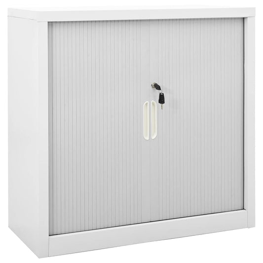 Sliding Door Cabinet Gray 35.4"x15.7"x35.4" Steel