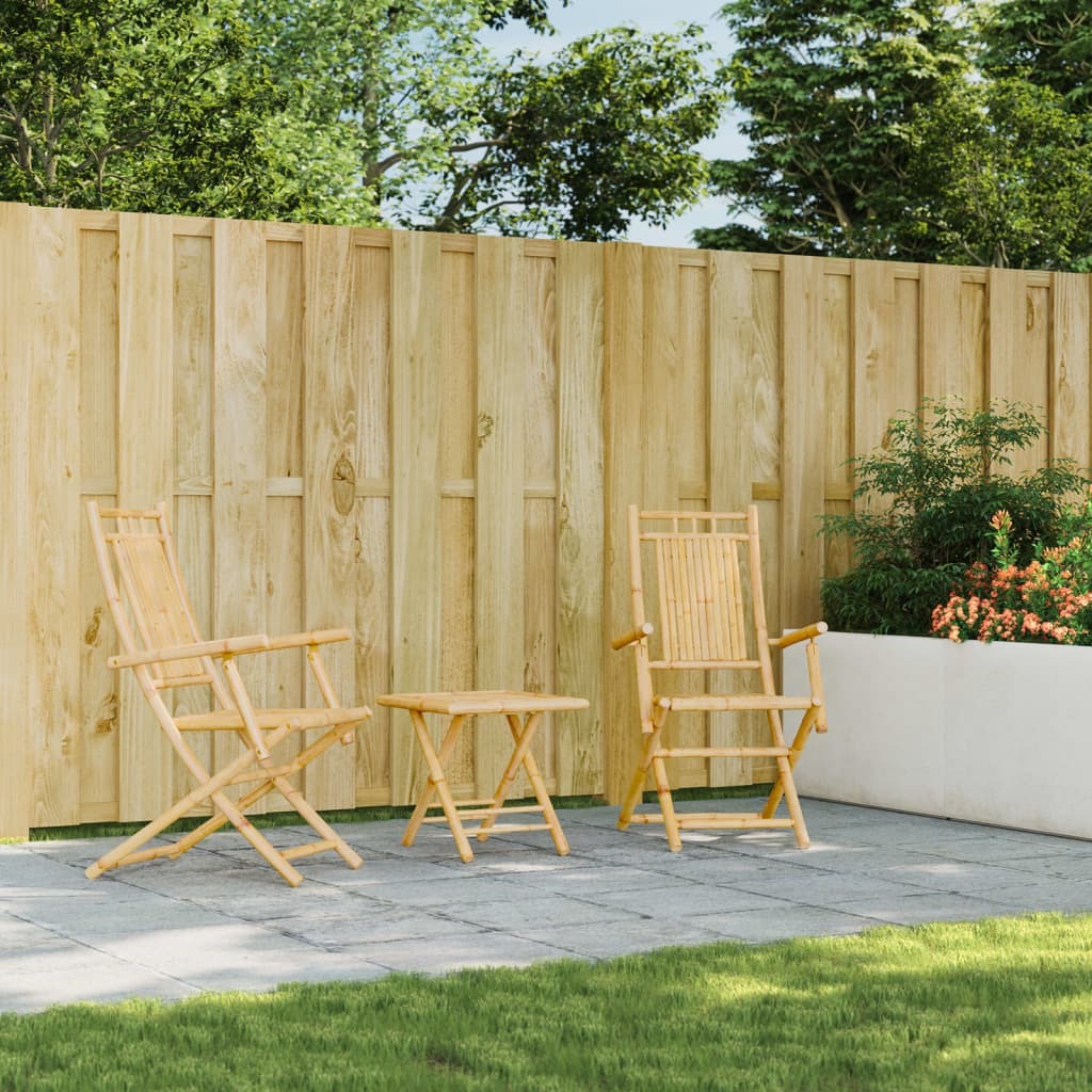 Folding Patio Chairs 2 pcs 20.9"x26"x39" Bamboo