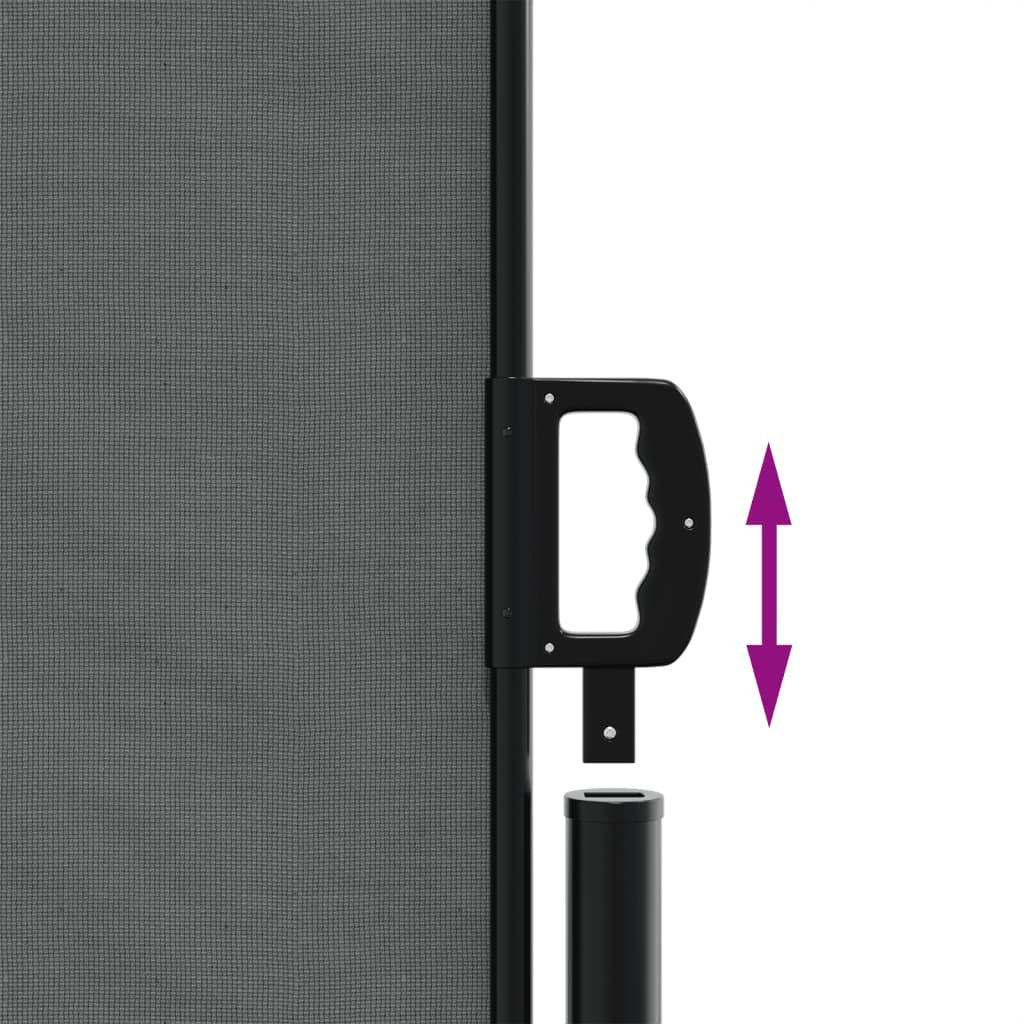 Retractable Side Awning Anthracite 63"x472.4