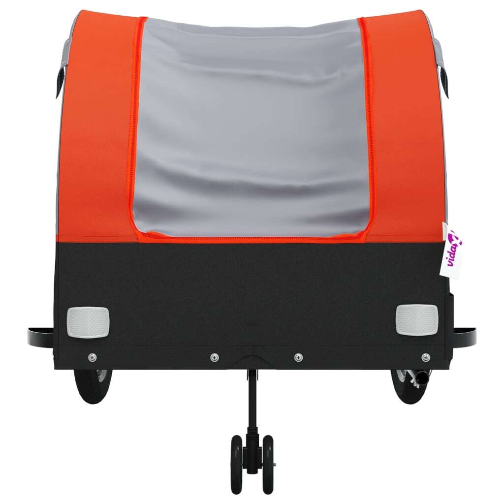 Bike Trailer Black and Orange 99.2 lb Iron