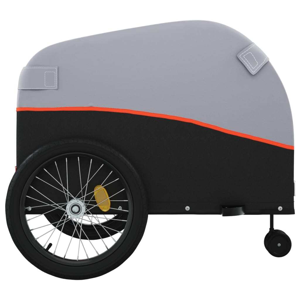 Bike Trailer Black and Orange 99.2 lb Iron