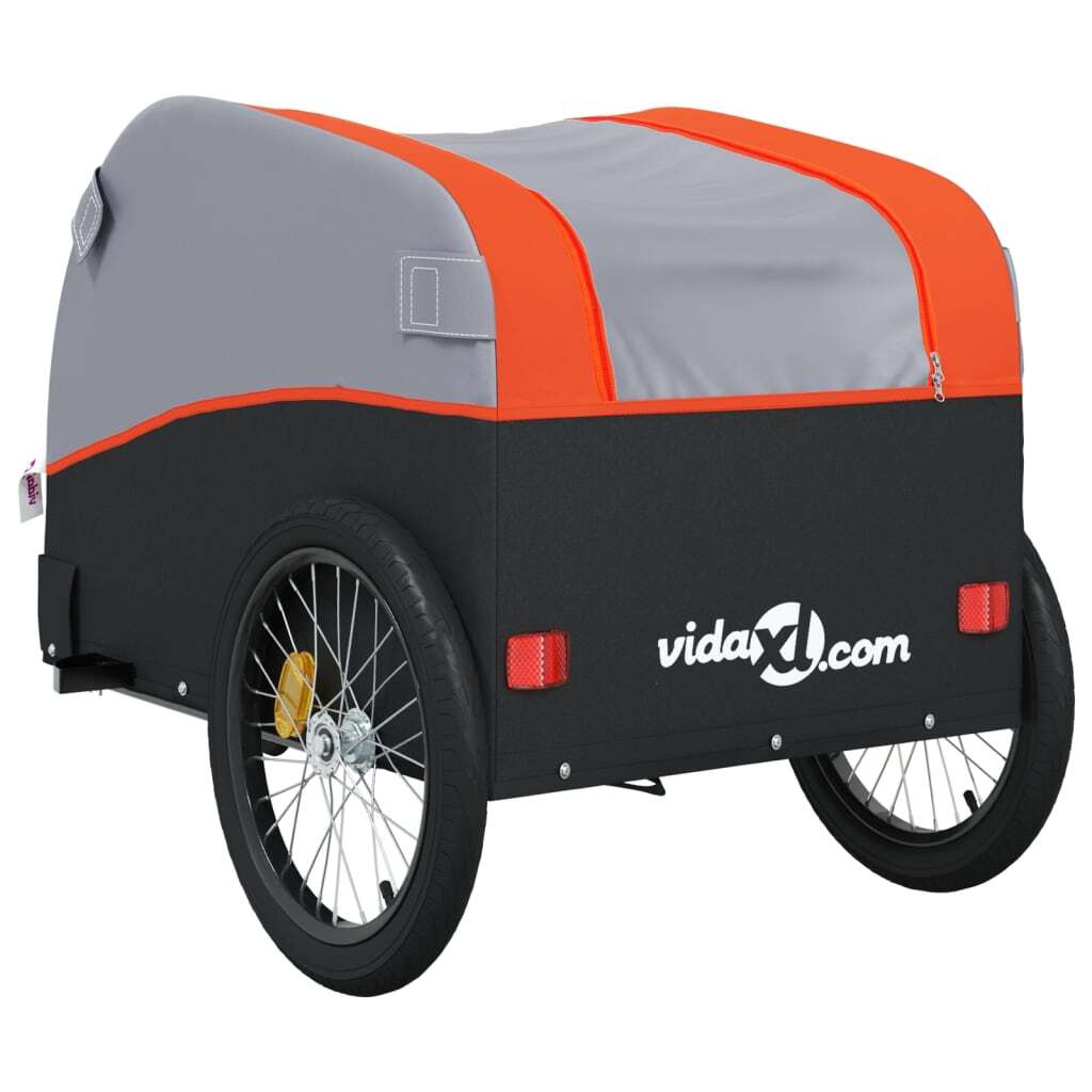 Bike Trailer Black and Orange 99.2 lb Iron