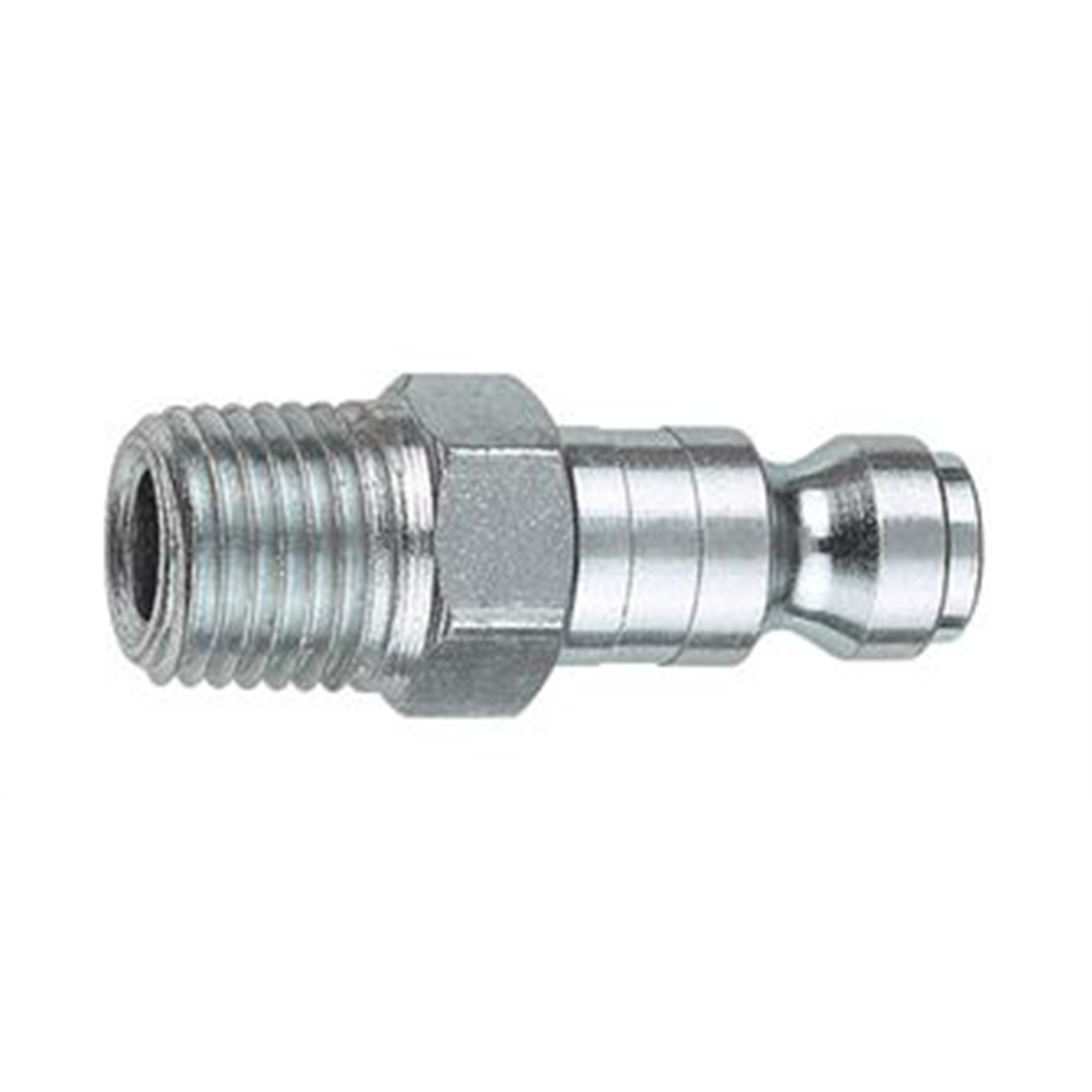 Amflo 1/4" Coupler Plug with 3/8 Male Threads Automotive T Style- Pack of 10