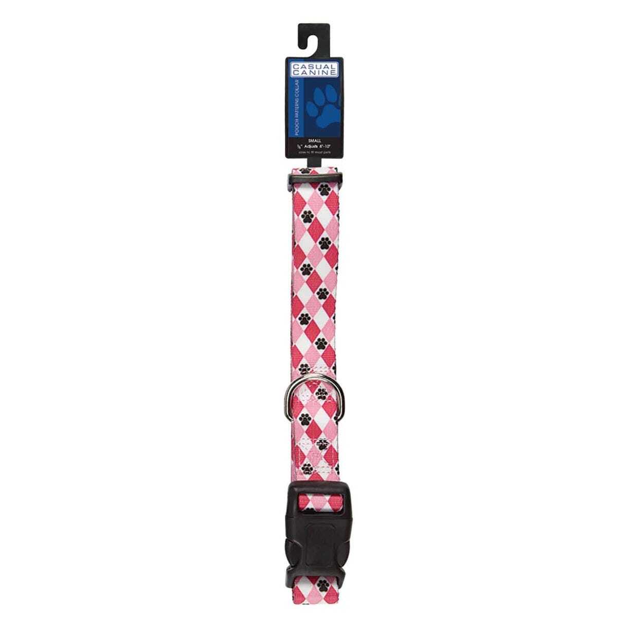 Casual Canine Pooch Patterns Dog Collars 10-16 in Blue Bone