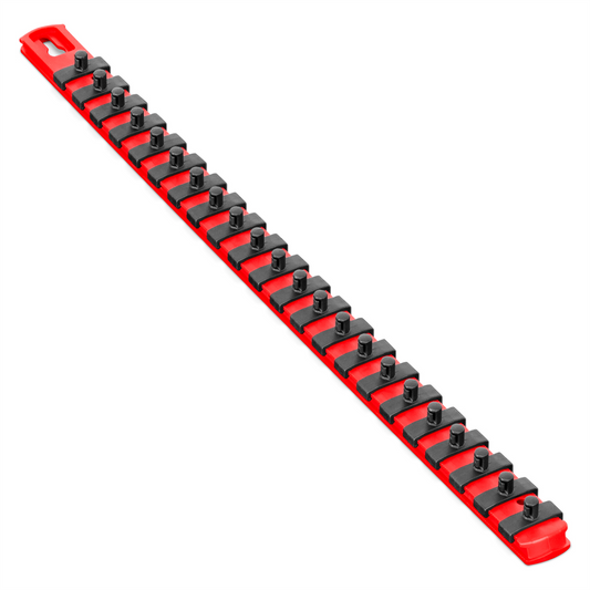 Ernst Mfg. 18 Socket Organizer and 22 Twist Lock Clips - Red - 1/4