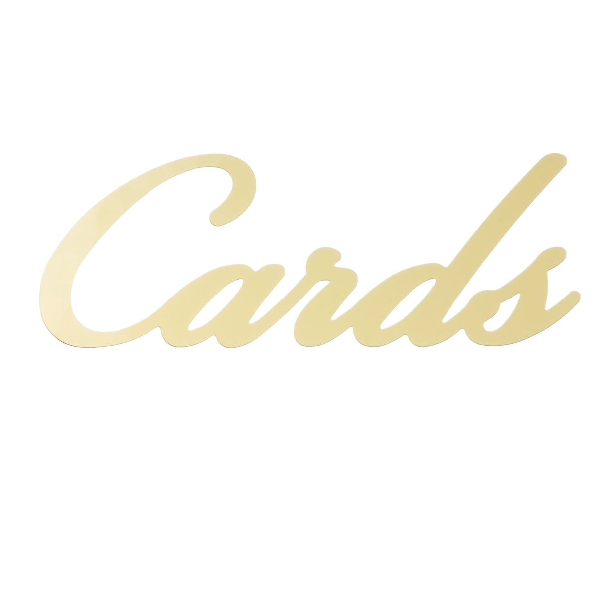 Gold Mirror Cards Script Word