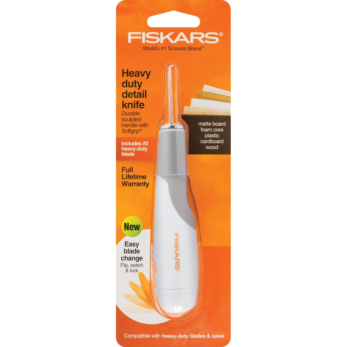 Fiskars Heavy Duty Detail Knife W 2 Heavy Duty Blade