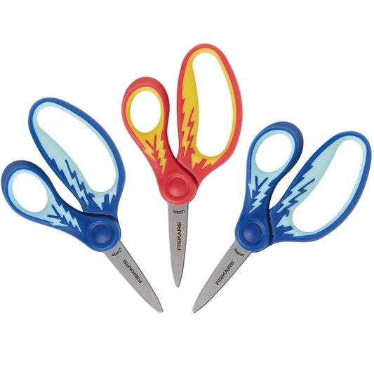 Fiskars Softgrip Pointed tip Kids Scissors 5 in. 3 pack WEB