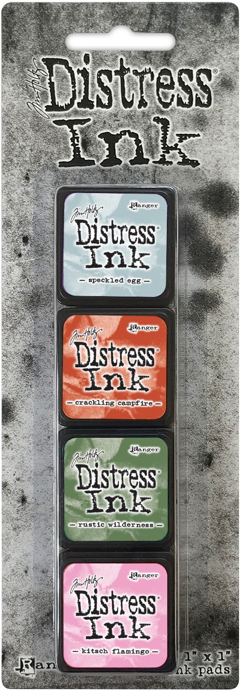 Ranger Tim Holtz Distress Mini Ink Pads 4 Per Pkg Kit 16