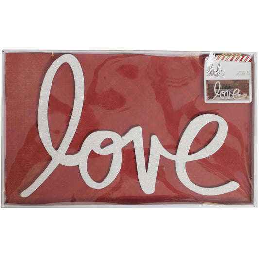 Christmas Glitter Wall Words Love