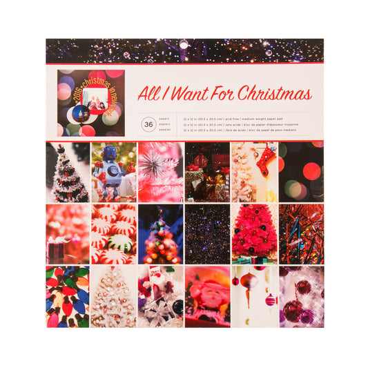 Holiday Single Sided Paper Pad All I Want For Christmas