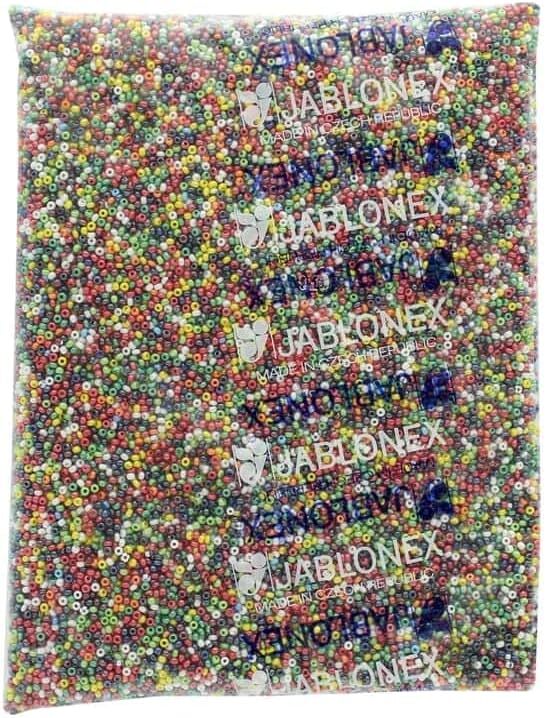 John Bead Czech Seed Beads 100 Opaque Multi Luster