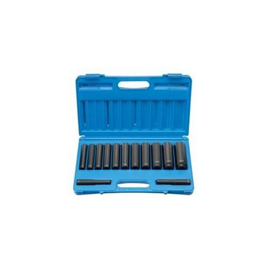 Grey Pneumatic 1/2" Drive 13 Piece Extra-Deep Set