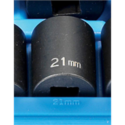 Grey Pneumatic 1/2" Drive x 21mm Standard - 12 Point Socket