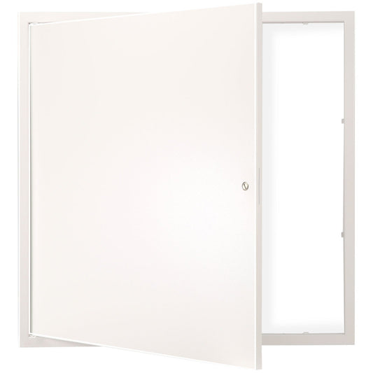 Access Panel for Drywall & Ceiling, 24 x 24 Inch Plumbing Access Panels, Reinforced Access Door, Heavy-Duty Steel Wall Hole Cover, Easy Install Removable Hinged Panel for Wiring & Cables, Silver