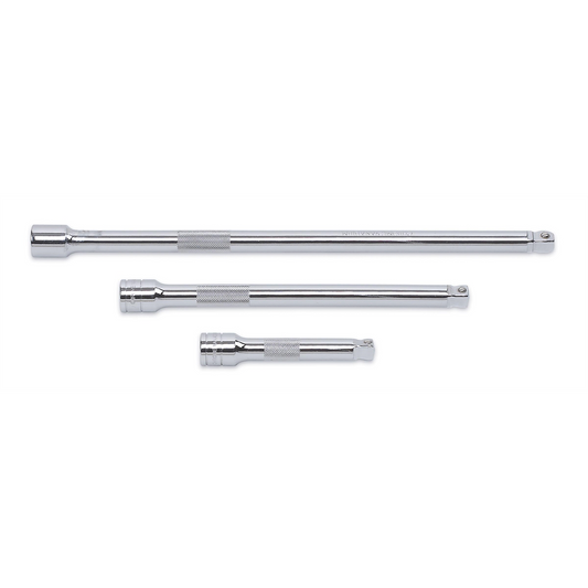 GearWrench 3 Piece 1/2 Inch Drive Wobble Extension Set 5 Inch, 10 Inch & 15 Inch
