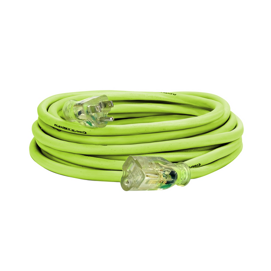 Legacy Manufacturing Flexzilla Pro Extension Cord, 14/3 AWG SJTW, 25', Outdoor, Lighted Plug
