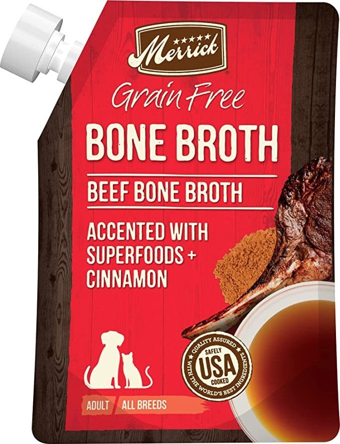 Merrick Grain Free Bone Broth Beef Recipe 16 oz